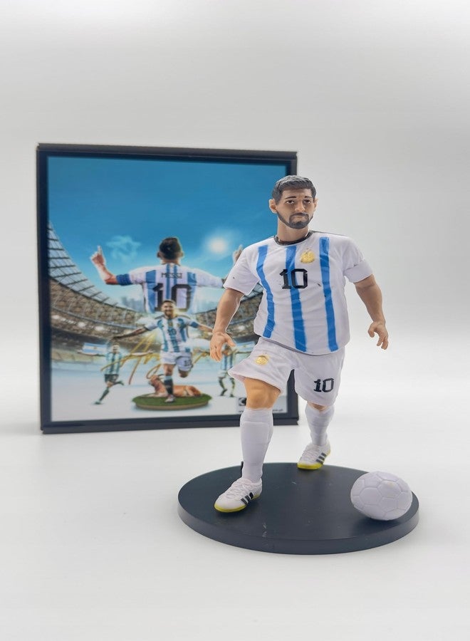 RVM Toys مجسم ميسي من آر في إم تويز، بطول 20 سم، قطعة رياضية لهواة كرة القدم، تمثال صغير متعدد الألوان، مناسب للمكتب أو طاولة الدراسة. - Image 2